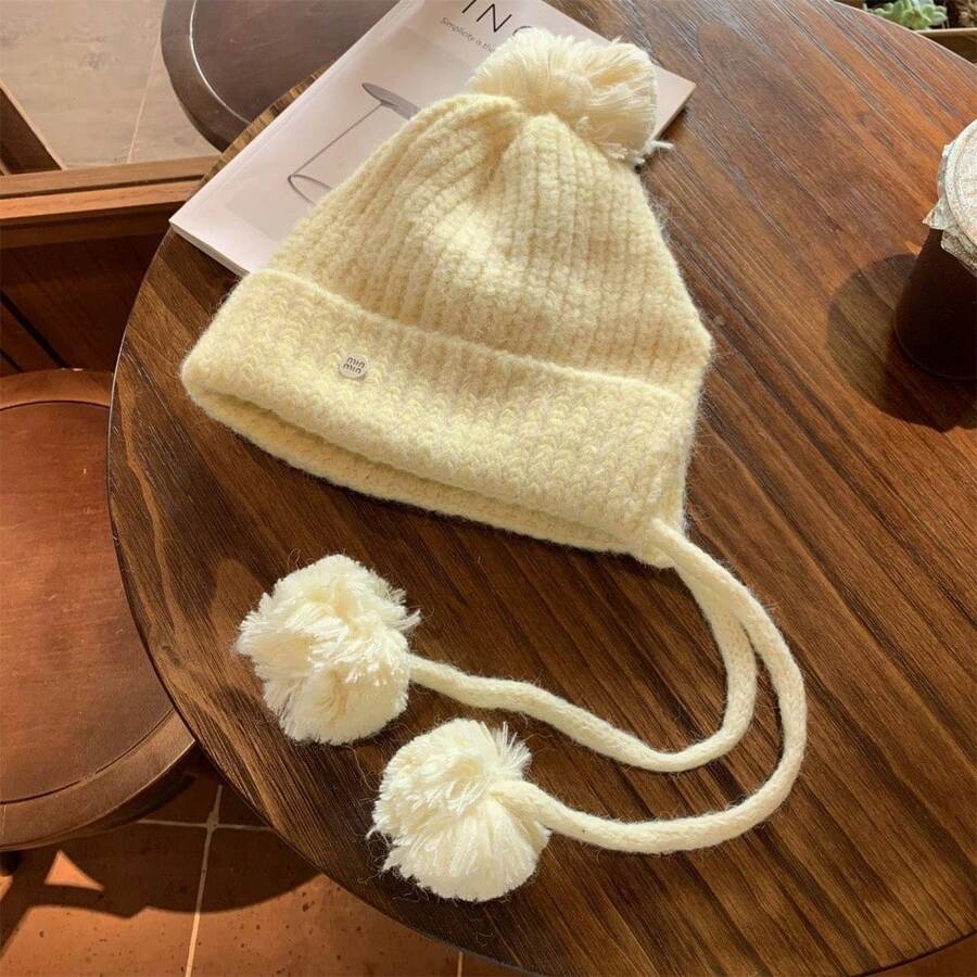 Women Beanie Hat - vàng nhạt - Xem 1