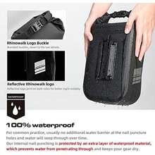 Rhinowalk Bolsa de Bicicleta para portaequipajes, Resistente Agua, Bolsa de Bicicleta para portaequipajes, Bolsa de sillín de 6 L, Bandolera, Negro(Negro 6L 6L) - Multicolor - Ver 5