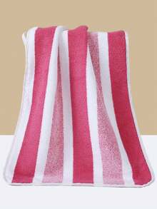 Ultra-Soft Microfiber Bath Towel & Hand Towel Set, Colorful Striped Coral Fleece, Absorbent Quick-Dry Breathable, Suitable For Bathroom, Shower, Sauna, Travel, Gym, Swimming - Multicolor - View 14
