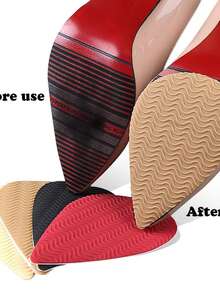 1 Pair High Heel Anti-Slip Sole Protector Pads, Thick Rubber Non-Slip Wear-Resistant Shoe Cushion Stickers For High Heels - Multicolor - View 6