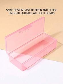 Nail Tool Storage Box With Nail Files, Pens And Sponge, Light Therapy Pen, Portable Rectangle Jewelry Storage Box For Nail Tools, Plastic Transparent Box For Nail Accessories And Nail Art Decoration, Nail Tip Storage Container Bag, Bags, Makeup Bag, Vanity, Travel, Make Up Bag, Storage, Makeup Organizer, Toiletry Bag, Desk Organiser, Cosmetic Bag, Makeup Pouch, Make Up Organizer, Vanity Accessories, Make Up Pouch, Make Up Bags, Jewellery Box, Pouch, Makeup Brush Holder, Brush Holder, Perfume Organiser, Pouch Bag - 彩色 - 查看 2