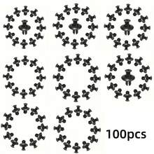 50/100pcs Car Fastener Clip Set, Rivet Clips, Bumper Edge Trim Clips, Auto Parts