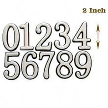 WSXC Mailbox Numbers For Outside House Numbers For Mailbox 3D Self Adhesive Mailbox Numbers 2 Inch Door Address Numbers Stickers For Mailbox Apartment House Trash Bins - Silver - 銀色 - 查看 4