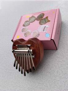 8-Note Wooden Mini Thumb Piano, 5-Finger Portable Thumb Piano Pendant, Beginner Finger Piano, Wooden Craft - Multicolor - View 11