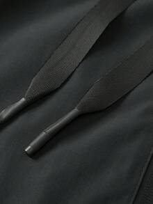 Men's Jacket With Hooded Design, Convenient Zipper Closure, Simple Yet Layered Style. Overall Slim Fit, Suitable For Daily Outings, Casual Gatherings And More Occasions. - Dark Grey - View 6