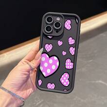 1 Stück, rosa Liebesmuster, minimalistische modische Handyhülle, Geschenk für iPhone12/13/14/15/16/17/Air/Pro/Plus/Pro Max, Valentinstagsgeschenk. - Verschiedenfarbig - Übersicht 8