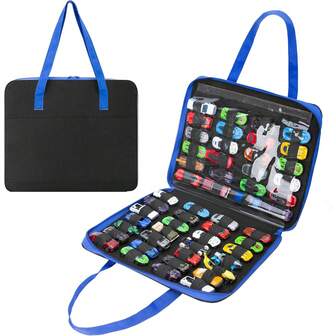 Car Storage Box, Compatible With Toy Cars, Toy Car Organizer And Storage Box, Suitable For Mini Toys, Cars, Small Dolls (Storage Bag Included), Toy Car Storage Bag/Handbag, Children's Off-Road Vehicle Storage Bag, Large Capacity Alloy Model Storage Bag, Birthday Gift, Children's Gift, Christmas Gift, Halloween Gift.