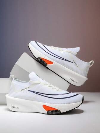 L.S.W.P 男士公路跑鞋，采用碳纤维板技术 - 轻质缓震运动鞋，防滑 TPU/橡胶外底，透气设计，适合马拉松、健身房训练 - 男女通用，适合男士、女士和青少年，四季高性能鞋，健身训练鞋，动态色彩，安全贴合，高效鞋类，积极的生活方式