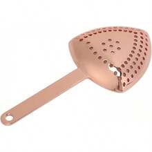Colador Julep, colador de cóctel de forma triangular, colador de acero inoxidable, colador de barra, colador de cóctel, cuchara para bebidas de cóctel, uso doméstico o comercial en la barra(Oro rosa) - Oro rosa - Ver 9