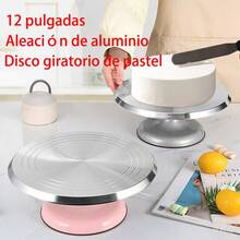 1 Piece Aluminum Alloy Cake Turntable, 12 Inch, Non-Slip Rotating Dessert Display Stand, Cake Decorating Tools, Baking Tools, Kitchen Tools, Kitchen Accessories - Multicolor - View 5