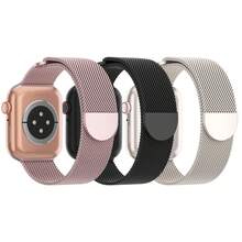 Mesh Loop Compatible With Apple Watch Bands For Women Men 40mm 41mm 38mm 42mm 44mm 45mm 49mm 46mm Series 11 10 9 8 7 6 5 4 Ultra3 SE3 2, Stainless Steel Metal Magnetic Strap For Apple Watch - A - View 2