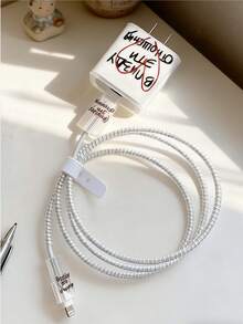 Heart & Letter Design Protective Case Compatible With Apple Wireless Charging Case, Scratch-Resistant And Anti-Drop