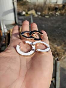 2件套新款珐琅工艺独特设计女士耳环 - 金色 - 查看 3