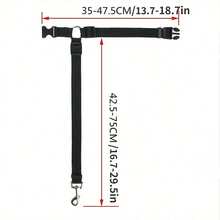 1pc Multi-Functional Pet Car Safety Belt And Leash, Travel, Adjustable Dog Safety Harness Collar Pet Accessory - one-size - View 2