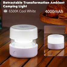 Lámpara de camping plegable y telescópica multifuncional para exteriores
