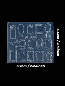 1pc Nail Art Mold, Sweet Metallic Liquid Charm Backpack Decor, Cute Shoulder Bag, 3D Nail Art DIY Transparent Silicone Mold - 無色 - 查看 11