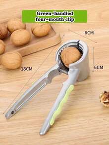 1pc Nut Cracker, Multifunctional Walnut & Hazelnut Opener, Heavy Duty Seafood & Nut Cracker Tool With Non-Slip Handle, Kitchen Gadget, Easy Nut Cracking, Suitable For Home And Restaurant, Fits All Nuts - Multicolor - View 9