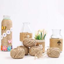 1卷 20米*2毫米 天然黄麻绳 麻线 丝带 手工艺品 DIY 礼品包装 圣诞节 复古黄麻线 缝纫 派对 婚礼 家居装饰