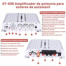 Carsapro Amplificador De Audio Para Auto Y Moto 800w Conexion Rca Blanco - ST838 (Blanco) - Ver 8