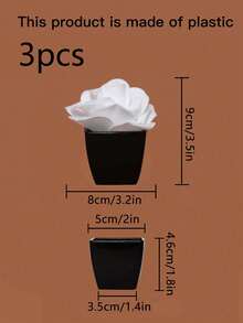 1/3/5 Stück künstliche Rose Mini Topfpflanzen Deko, Zuhause, Hotel, Büro, Halloween, Weihnachten, Valentinstag, Hochzeit Tischdekoration