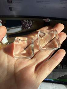 HMQ beauty Eyelash Extension Glue Pad Glass Square Palette, Sticky Adhesive Plate For Eyelash Extension, Nail Art, Makeup Tool - Clear - View 15