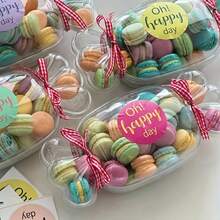 10pcs Candy-Shaped Cake Boxes - Ideal For Desserts, Cakes, Fruit Salads, Tiramisu, Etc. - Suitable For Parties, Children's Day, Birthday Parties, Graduation Seasons/Halloween Themed Events, Christmas, New Year Parties - Clear - View 13