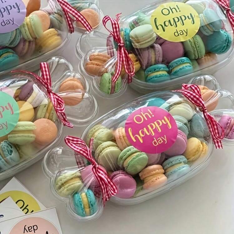 10pcs Candy-Shaped Cake Boxes - Ideal For Desserts, Cakes, Fruit Salads, Tiramisu, Etc. - Suitable For Parties, Children's Day, Birthday Parties, Graduation Seasons/Halloween Themed Events, Christmas, New Year Parties - Clear - View 12