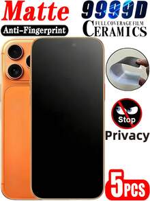 5片裝磨砂防窺隱私鋼化玻璃螢幕保護貼 全螢幕覆蓋，防指紋防眩光，相容於 Galaxy/17/16、Honor、Poco 等多款機型，防摔防碎，防窺軟膜，無氣泡易安裝，耐用，不支援指紋解鎖，適用於日常保護、辦公室、居家手機螢幕保護膜，防水防摔防刮 - 霧面 - 查看 104