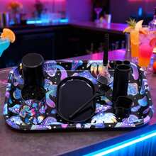 8pcs,Rolling Tray Set,Metal Grinder, Metal Tobacco Tin, Metal Airtight Jar, Three-Hole Portable Storage Tube, Ashtray, Filler, And Small Brush, Stuff,Party Supplies,Gifts For Friends, Father's Day Gift. - Multicolor - View 8