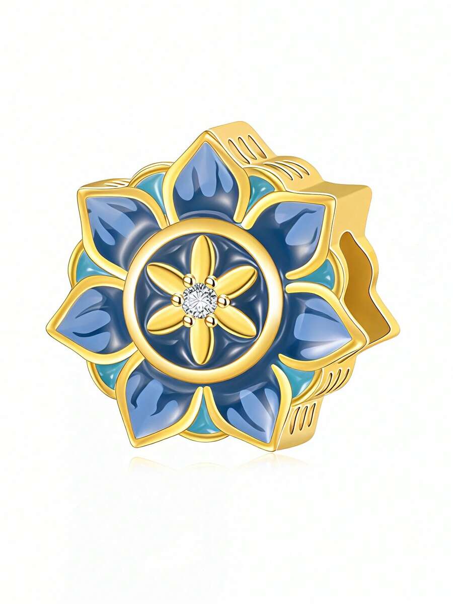 1件时尚精致金色花朵串珠装饰百搭DIY手链/项链礼品 - 彩色 - 查看 1
