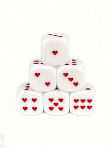 5 viên xúc xắc in hình trái tim, điểm trái tim, đạo cụ trò chơi, xúc xắc mạt chược, trò chơi để bàn, thích hợp cho hộp đêm, quán bar, uống rượu, đạo cụ tiệc tùng, đạo cụ xúc xắc. - Nhiều màu - Xem 11