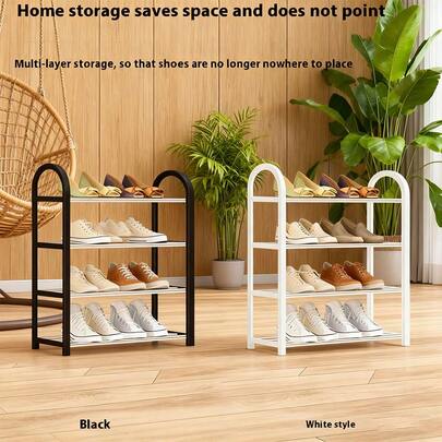 Durable Metal Frame Multi-Tiered Shoe Cabinet | Easy Assembly, Portable And Space-Saving Design, Suitable For Entryways, Bedrooms, And Living Rooms | Ideal For Storing Sneakers, High Heels, And Boots.