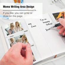 WSXC Photo Album For Fujifilm Instax Mini Camera 180 Pockets Photo Album With Writing Space For Polaroid Leather Cover 2x3 Photo For Instax Mini 12 11 9 40 8 7 Evo LiPlay Instant Camera White - 白色 - 查看 3