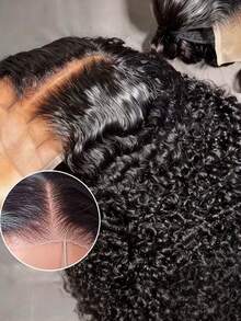 Uveous 5x5 Hd Lace Closure Wear And Go Glueless Wigs Human Hair Pre Plucked Pre Cut Deep Wave Curly Lace Front Wigs Human Hair Wet And Wave Human Hair Wig For Women 250% Density Natural Color - Natural Black - 查看 2