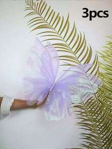 1/3/5只人造丝蝴蝶，适合背景装饰，可用于婚礼装饰，巨型薄纱假蝴蝶展示柜，桌面中心装饰，也适用于情人节装饰、婚礼、派对、新娘送礼会、成人礼、大型薄纱人造蝴蝶展示柜、婚礼派对配饰、户外花园装饰、生日主题派对装饰、家居装饰、花环装饰、大型花卉布置、桌面摆设和母亲节礼物。 - 彩色 - 查看 14