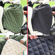 1件加厚防风裙式保暖防水腿套，带可调节扣，适用于电动自行车挡风玻璃，可作保暖护膝，也适用于轻便摩托车、摩托车和电动自行车，寒冷天气骑行装备，可手洗或干洗，户外运动配件 - 彩色 - 查看 4