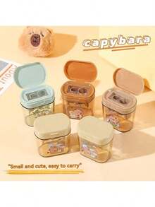 قاطع أقلام يدوي بشكل كابيبارا الجميل، لون عشوائي، قاطع أقلام يدوي بتصميم كرتوني مناسب للمدرسة والمكتب، للأقلام والأقلام الخاصة بالمكياج، قاطع أقلام صغير مريح، ديكور مكتبي محمول، لوازم تعليمية للأطفال، هدية للأطفال والأولاد والبنات، لوازم مدرسية - عشوائي - مشاهدة 12