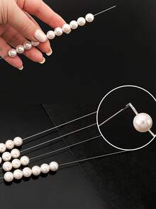 3/5/7pcs Set Of Bead Needles With Side Openings For Easy Threading, Suitable For Handicraft And DIY Bead Making - With Storage Tube - Beading Needle - View 4