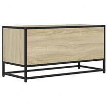 Mobile porta TV vidaXL Sonoma rovere 80x34,5x40 cm in legno composito e metallo - Cammello - Visualizzare 6