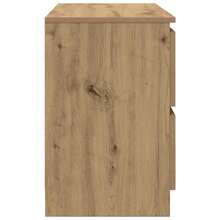 Mobile TV vidaXL, rovere lavorato a mano, 80x35x54 cm, legno composito - Cammello - Visualizzare 7