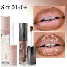 [2PCS]HERORANGE 2 Lip Set Velvet Matte Lipstick & Nourishing Lip Oil Hydrating Plump Universal Shades Transfer-Proof Color For All Skin Tones Perfect Party & Holiday Gift - Tasteless - View 6
