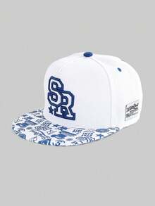 1 قبعة بيسبول كاجوال من البوليستر مطبوعة ومطرزة بحرف وشكل نجمة، حماية من الأشعة فوق البنفسجية ومقاومة للرياح، مناسبة للجنسين، لجميع المواسم