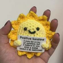 This Sun-Patterned Plush Doll Ornament Comes With An Encouraging Message, Making It A Great Small Gift For Friends And Family. The Adorable Plush Design And Uplifting Words Create A Warm And Sweet Touch! - Multicolor - View 6
