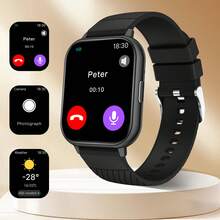 男女通用智能手表，支持蓝牙通话和音乐控制，配备高清大屏、心率监测器、计步器，多种表带颜色可选，是理想的运动手表。 - 彩色 - 查看 12