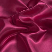 New Ice Silk Bed Spread, Non-Slip Solid Color Fitted Sheet,Smooth & Cool Mattress Cover, Multi-Color Satin Mattress Cover, Without Pillow Case - Burgundy - View 5