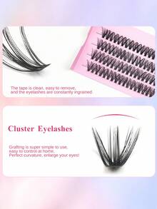 ARTSTAR 4排簇状假睫毛嫁接 30D/40D/50D/60D 自然款单根假睫毛 手工制作睫毛束 - D - 查看 3