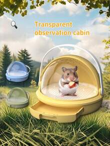 Pet Portable Carrying Bag, Convenient To Carry, Pets Feel At Ease. It Can Be Used For Hamsters, Birds, Reptiles, Etc. Practical Pet Portable Hand-Held Cage, Transparent, Super Practical.