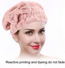 Envoltura de Toallas para el Cabello, Toalla para Secar el Cabello Envoltura de Cabello de Secado Rápido Sombrero Engrosamiento Sombrero para Secar el Cabello para Baño Ducha para Mujeres Niñas Rosa - 1 - Ver 5