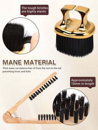 2 Stück Ringkragen-Staubwedel Friseur zum Entfernen von losen Haaren, Haarchneidebürste, weiche Haarpflegebürste, Friseurwerkzeuge