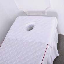 1pc Extended Size Absorbent Spa Towel With Face Hole Thickened Massage Table Bed Cover Towel For Salon Health Massage Soft Fiber Material Anti Fouling Care Pad Beauty Salon Spa Essential Supplies